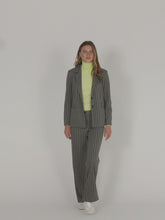 Load and play video in Gallery viewer, PAZ TORRAS - Pinstripe Blazer - Grey/Amarillo

