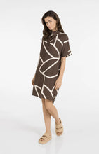 Load image into Gallery viewer, YAYA - Printed Dress with Short Sleeves - Chocolate Martini Brown Dessin
