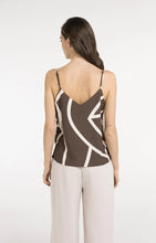 Load image into Gallery viewer, YAYA - Printed Camisole Top - Chocolate Martini Brown Dessin

