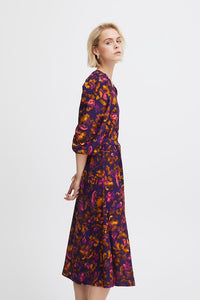 Ichi Maise Sus Dress ~ Purple Floral