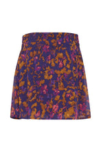 Load image into Gallery viewer, Ichi Pernilly Skirt ~ Purple Multi Flower
