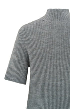 Load image into Gallery viewer, YAYA - Short Sleeve Sweater - Light Metal Grey
