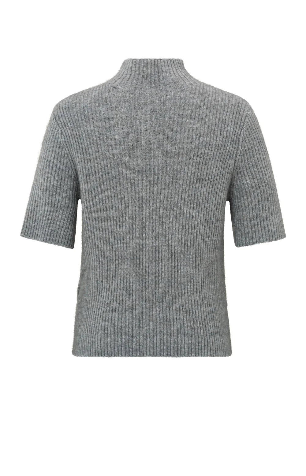 YAYA - Short Sleeve Sweater - Light Metal Grey