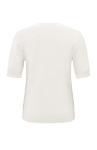 YAYA  - Knitted Top - Ivory White