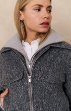 Load image into Gallery viewer, YAYA - Short Boucle Jacket - Black Oyster Melange

