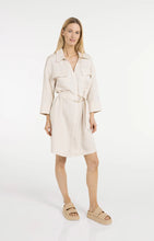 Load image into Gallery viewer, YAYA - Short Linen Shirt Dress - Cloud Creme White
