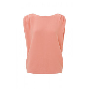 YAYA - Button Back S/Less Sweater - Dahlia Pink