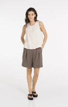 Load image into Gallery viewer, YAYA - Sleeveless Top with Balloon Hem - Cloud Creme White
