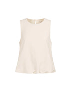 Load image into Gallery viewer, YAYA - Sleeveless Top with Balloon Hem - Cloud Creme White
