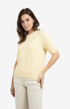 Load image into Gallery viewer, YAYA - Soft Short Sleeve Sweater - Reed Yellow Melange
