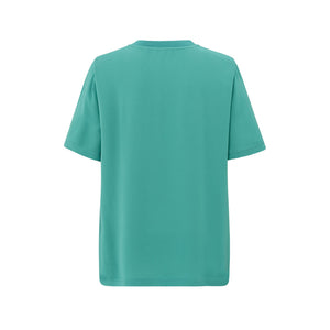 YAYA - Soft Woven Tee - Lagoon Blue