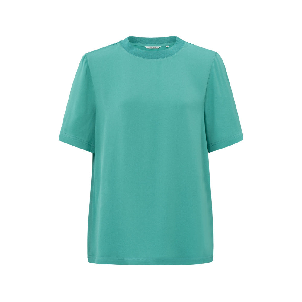 YAYA - Soft Woven Tee - Lagoon Blue