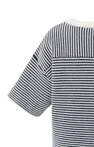 YAYA - Striped Fluffy Sweater - Off White