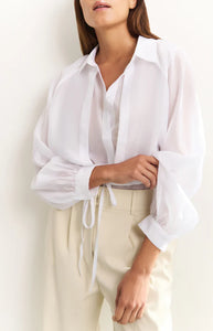 YAYA - Double Layer Blouse - Pure White