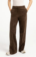 Load image into Gallery viewer, YAYA - Suedine Wide Leg Trouser - Slate Black Brown
