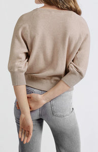 YAYA - Raglan Sleeve Sweater - Dusty Pink Melange