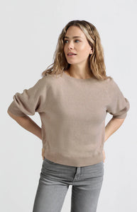 YAYA - Raglan Sleeve Sweater - Dusty Pink Melange