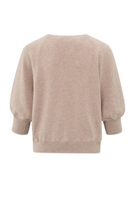 YAYA - Raglan Sleeve Sweater - Dusty Pink Melange