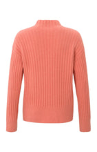 Load image into Gallery viewer, YAYA - Ribbed Turtleneck Sweater ~ Crabapple Red Melange
