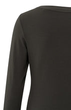 Load image into Gallery viewer, YAYA -  Long Sleeve Boatneck T Shirt ~ Mulch Brown
