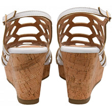 Load image into Gallery viewer, LOTUS - Rhi Wedge Sandal - White

