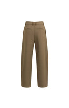 Load image into Gallery viewer, YAYA - Woven Barel Leg Trouser with Pleats - Teak Brown
