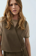 Load image into Gallery viewer, YAYA - Woven Gilet with Wrap Effect - Teak Brown
