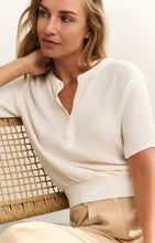 Load image into Gallery viewer, YAYA - Woven Polo with Ribbed Waistband - Off White
