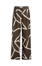 Load image into Gallery viewer, YAYA - Woven Print Pants -  Chocolate Martini Brown Dessin
