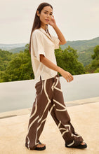 Load image into Gallery viewer, YAYA - Woven Print Pants -  Chocolate Martini Brown Dessin
