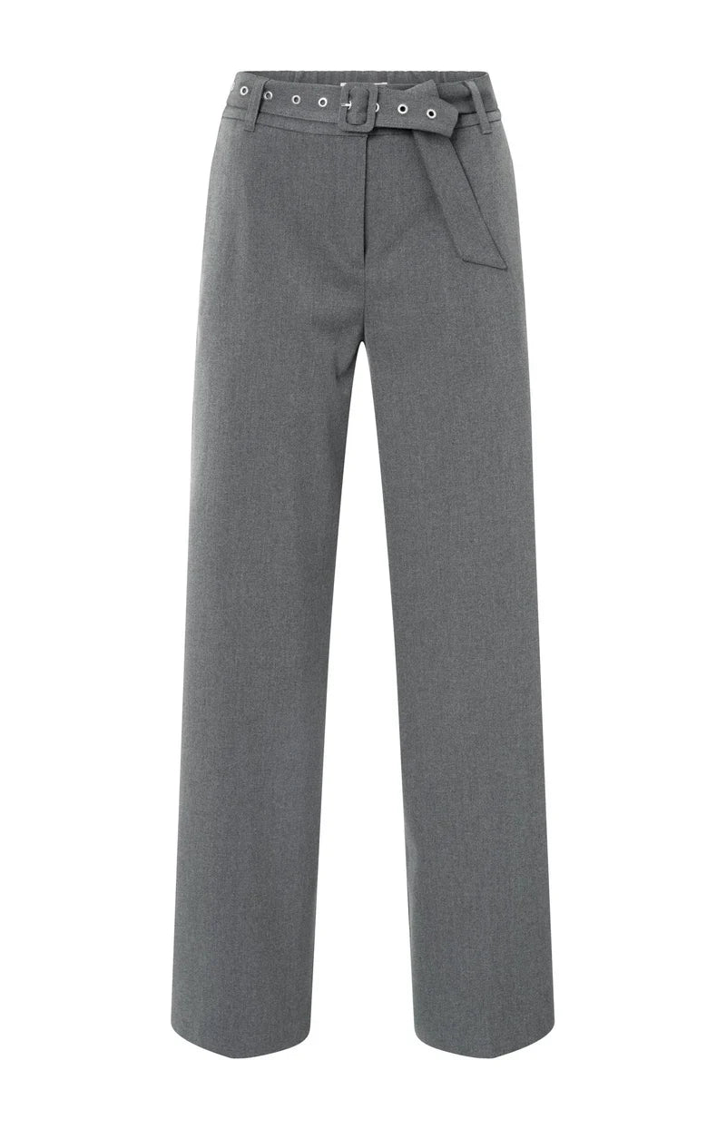 YAYA - Woven Trousers - Anthracite Melange