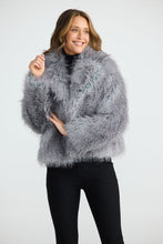 Load image into Gallery viewer, Brave &amp; True - Bertoli Faux Fur Jacket - Grey Speckle
