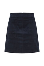 Load image into Gallery viewer, ICHI Cordy Navy Skirt
