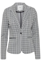 Load image into Gallery viewer, ICHI Kate Small Check Blazer ~ Cloud Dancer
