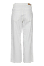 Load image into Gallery viewer, ICHI - Ziggy Wide Leg Crop Jeans - White
