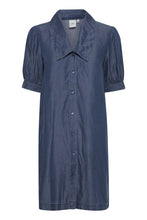 Load image into Gallery viewer, ICHI - Lambray Dress - Dark Blu
