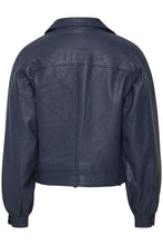Load image into Gallery viewer, ICHI - Satori Leather Jacket - Navy
