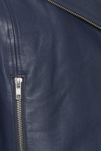 Load image into Gallery viewer, ICHI - Satori Leather Jacket - Navy
