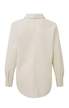 Load image into Gallery viewer, Yaya Faux Leather Blouse ~ Pumice Stone Sand
