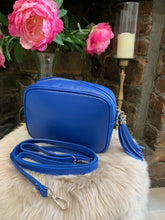 Load image into Gallery viewer, Leather Camera Bag - Cobalt Blue
