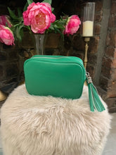 Load image into Gallery viewer, Leather Camera Bag - Emerald Green

