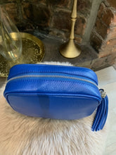 Load image into Gallery viewer, Leather Camera Bag - Cobalt Blue
