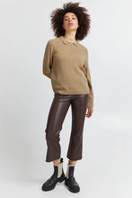 Load image into Gallery viewer, ICHI Costo Faux Leather Trousers ~ Bracken
