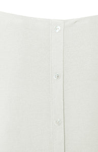 Yaya Boat Neck Button Back Sweater ~ Wool White