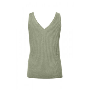 YAYA - Knitted Vest - Seagrass